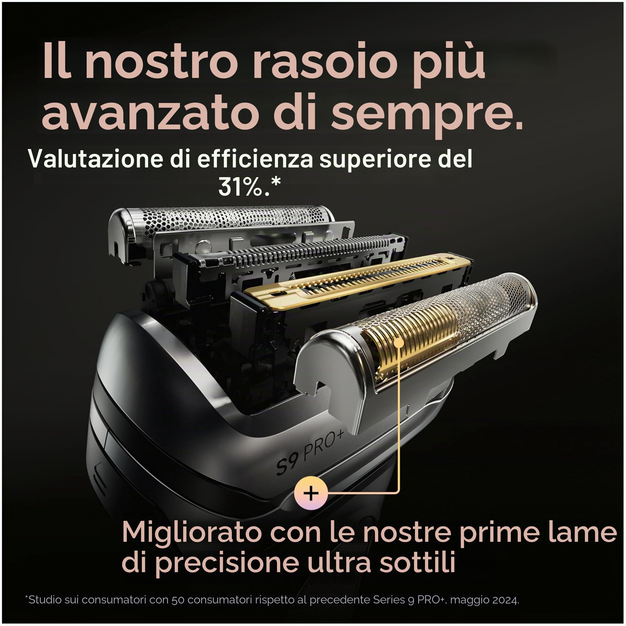 Braun Rasoio Elettrico Uomo Series 9+ PRO 9615S Argento, Impermeabile, Lame di Precisione Ultra-Sottile E Trimmer Pro Trimmer Per Rasare La Barba, Cofanetto Rasatura Con Custodia Da Viaggio