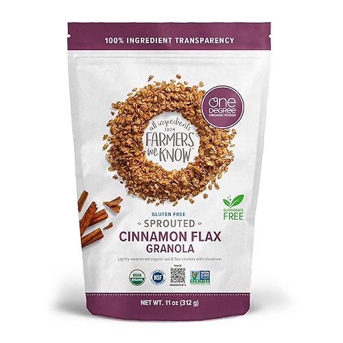 Miniatura 10 de One Degree Organic Foods Granola germinada de miel de avena, cáñamo sin gluten, USDA orgánico (11 onzas, paquete de 6)
