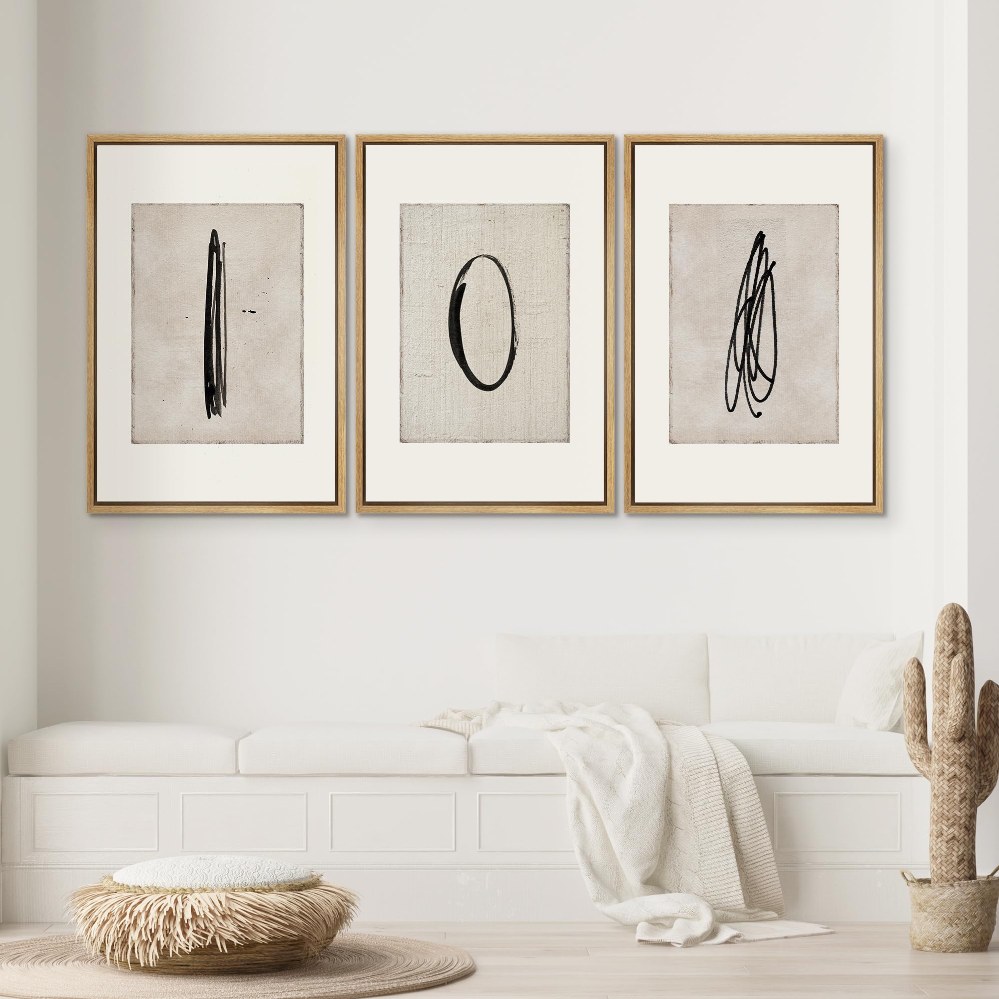 Amazon.com: SIGNWIN Framed Canvas Print Wall Art Set Mid-Century