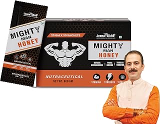 Jeena Sikho Mighty Man Honey | Ayurvedic Honey Product | With Ashwagandha, Tribulus Terrestris & Pine Bark Extracts | 30 S Price In India