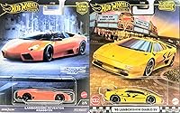 Vista 1 de Hot Wheels Paquete Lamborghini Premium Real Riders 2 Car Set