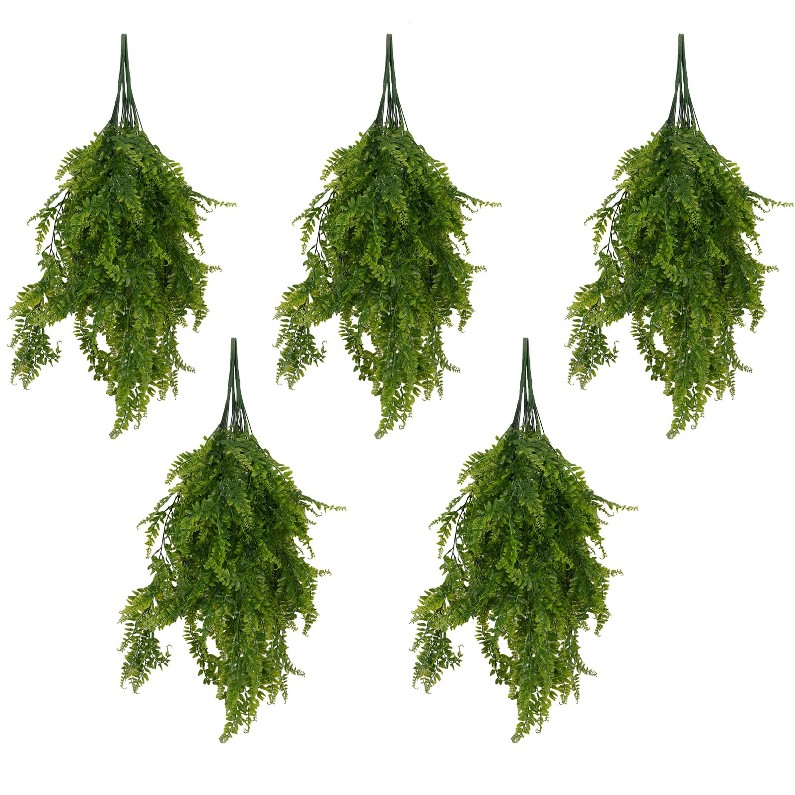 Youyijia 5PCS Artificial Hanging Vines Plants, Artificial Ivy Leaves Garland Trailing Potted Plants Plastic Decorative Artificial Plants for Indoor Outdoor Home Garden Decorations (5, Style1)