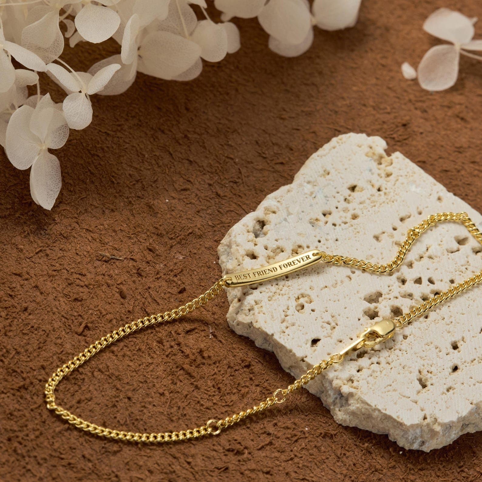 Personalizado familia flor de nacimiento barra Pulsera con la cadena de la corte plata de ley 925 delicado Pulsera de la joyería miniatura Cumpleaños Día de la madre