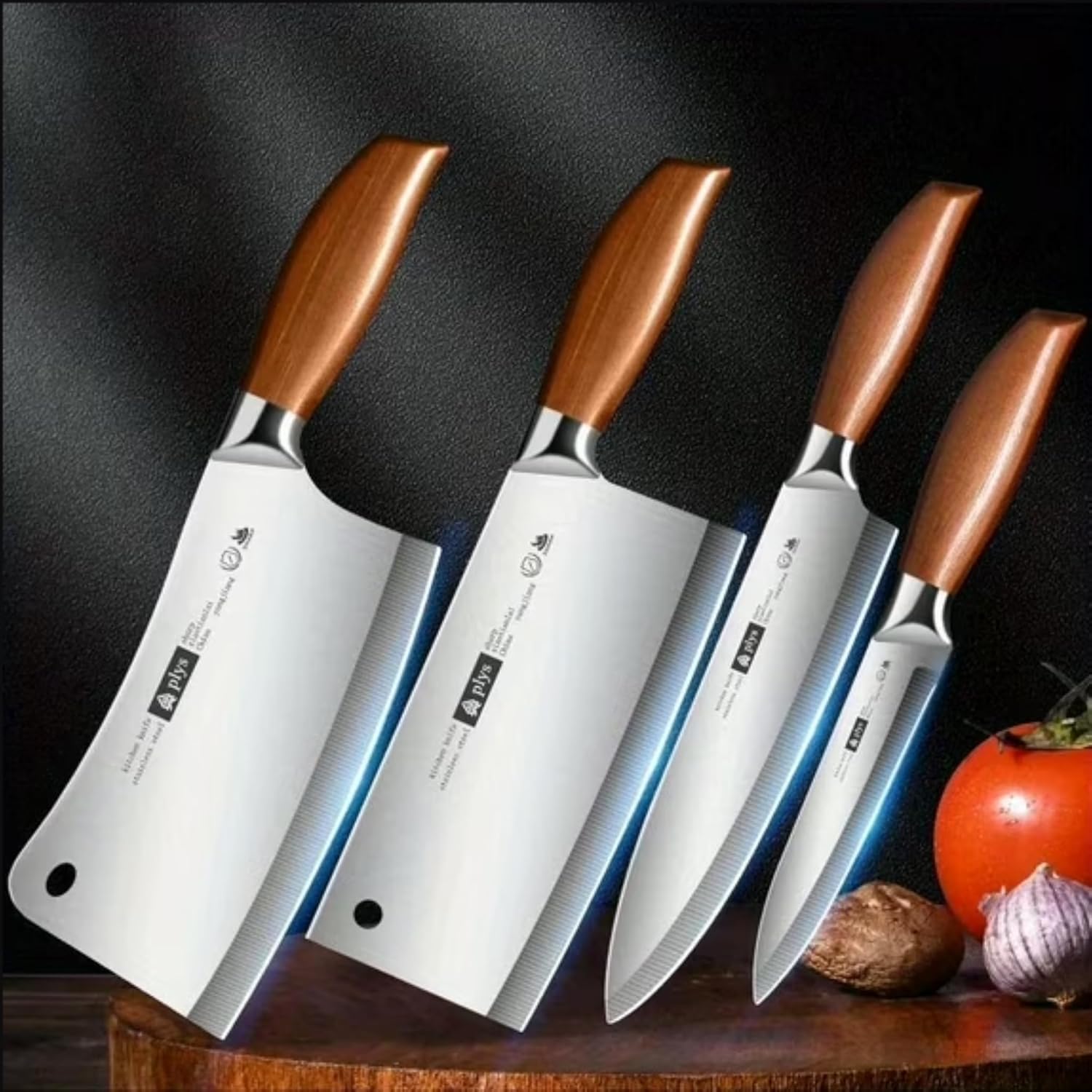 Set Cuchillos Cocina 4 Piezas Acero Inoxidable