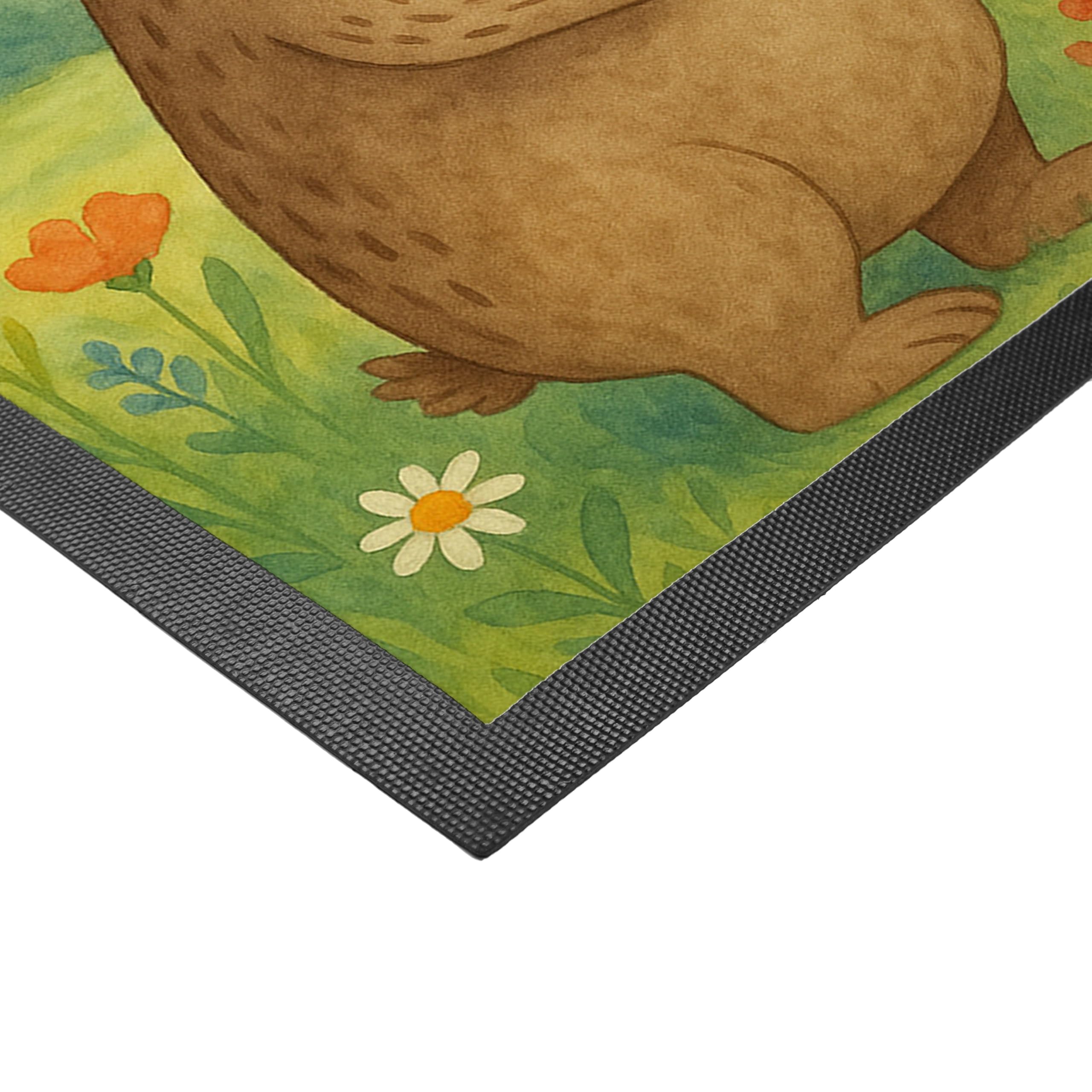 Mr. & Mrs. Panda Personalisierte Fussmatte Bären mit Hut Design 40 x 60 cm - Geschenk, Fußmatte personalisierbar, Vatertag, Namen, Familie, Family, Muttertag, Name, personalisiert, Kinder