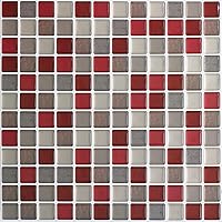 Vista 8 de HyFanStr Adhesivos de azulejos de mosaico 3D para despegar y pegar, decoración del hogar para cocina, baño, 9.26 x 9.26 pulgadas (paquete de 4)