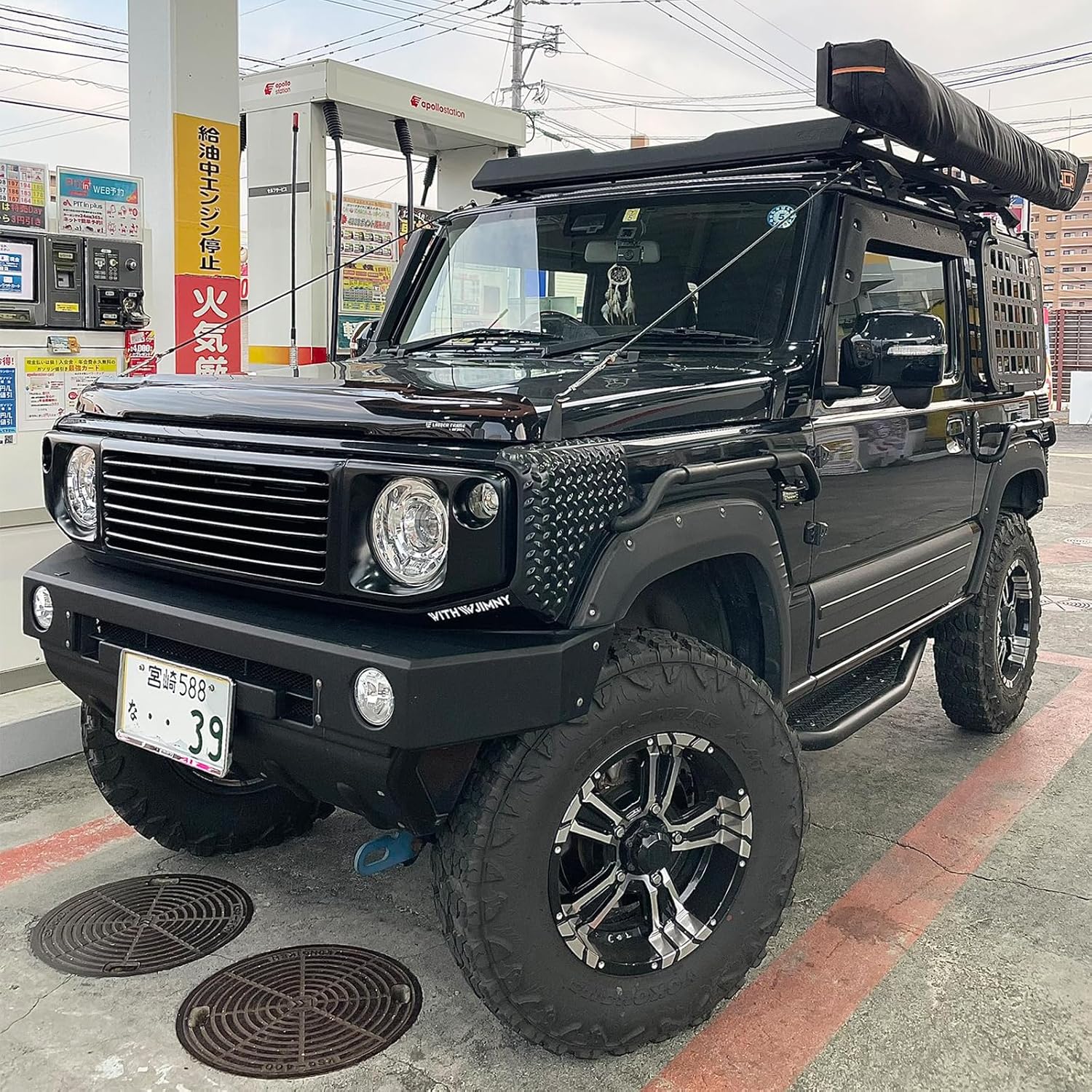 New Suzuki Jimny Limb Riser Kit JB64 Jimny Sierra JB74 Jungle Protector Rope Off-Road Forest Line Hood Guard Bracket Exterior Parts Accessories Custom Design