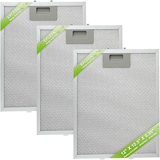 W10169961A Range Hood Filter Replacement 5 Layer Aluminum Mesh Hood Grease Filter Fit for Whirlpool, Kitchen Aid, Jenn-Air Range Hoods(3PCS)