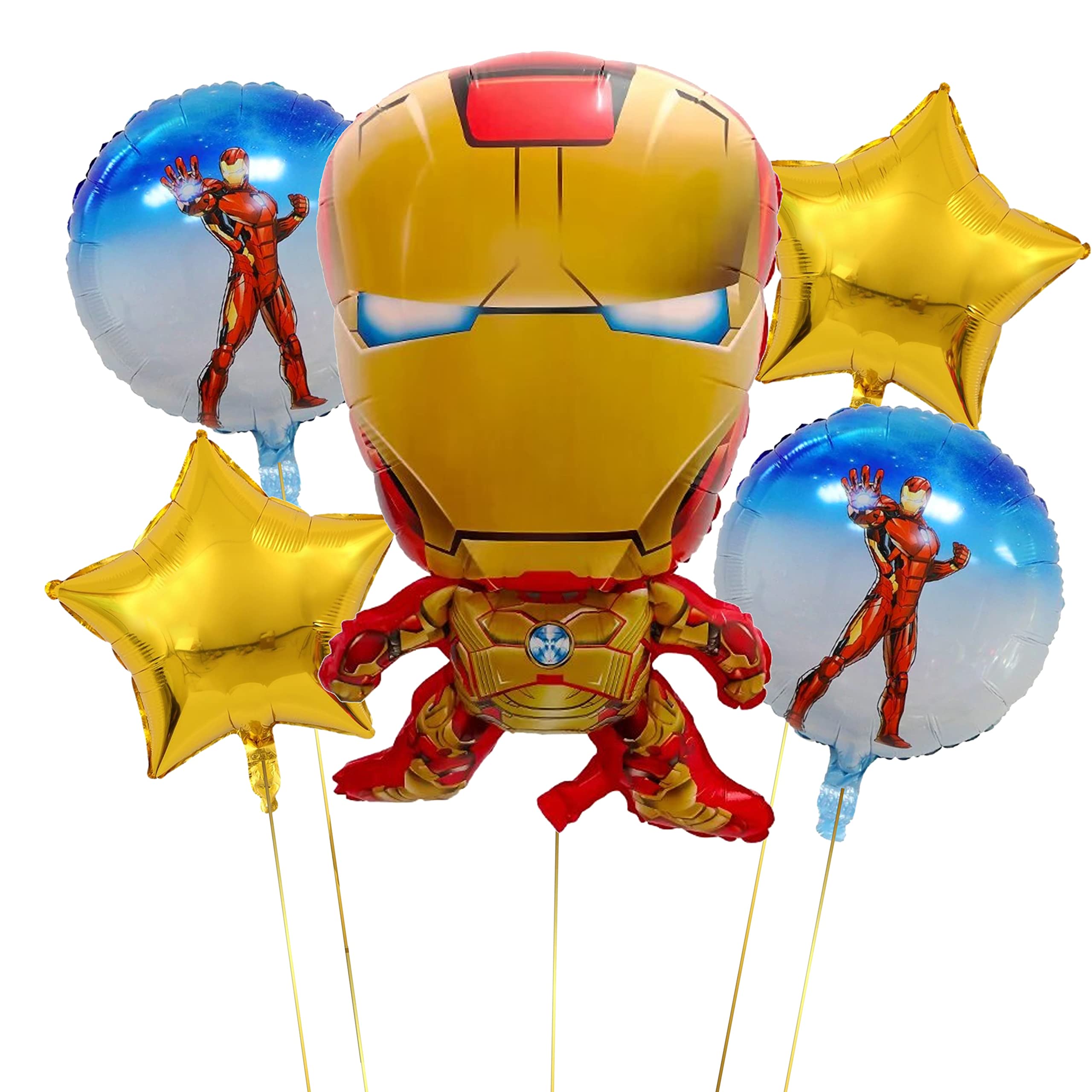 40698 Iron Man Foil Balloons Set of 5 pcs