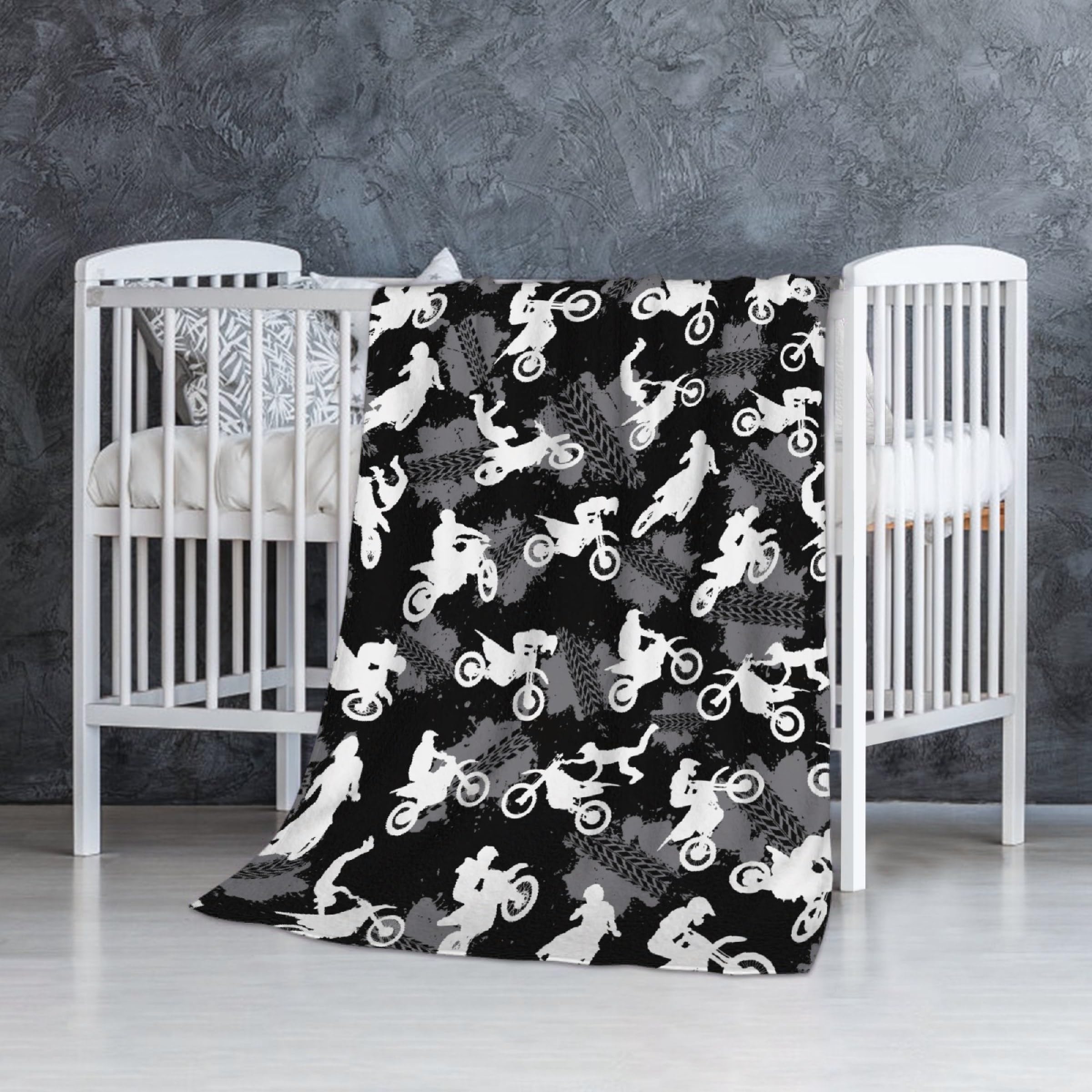 Dirt Bike Blanket Gift for Boys Kids Motorcycle Blanket Stuff