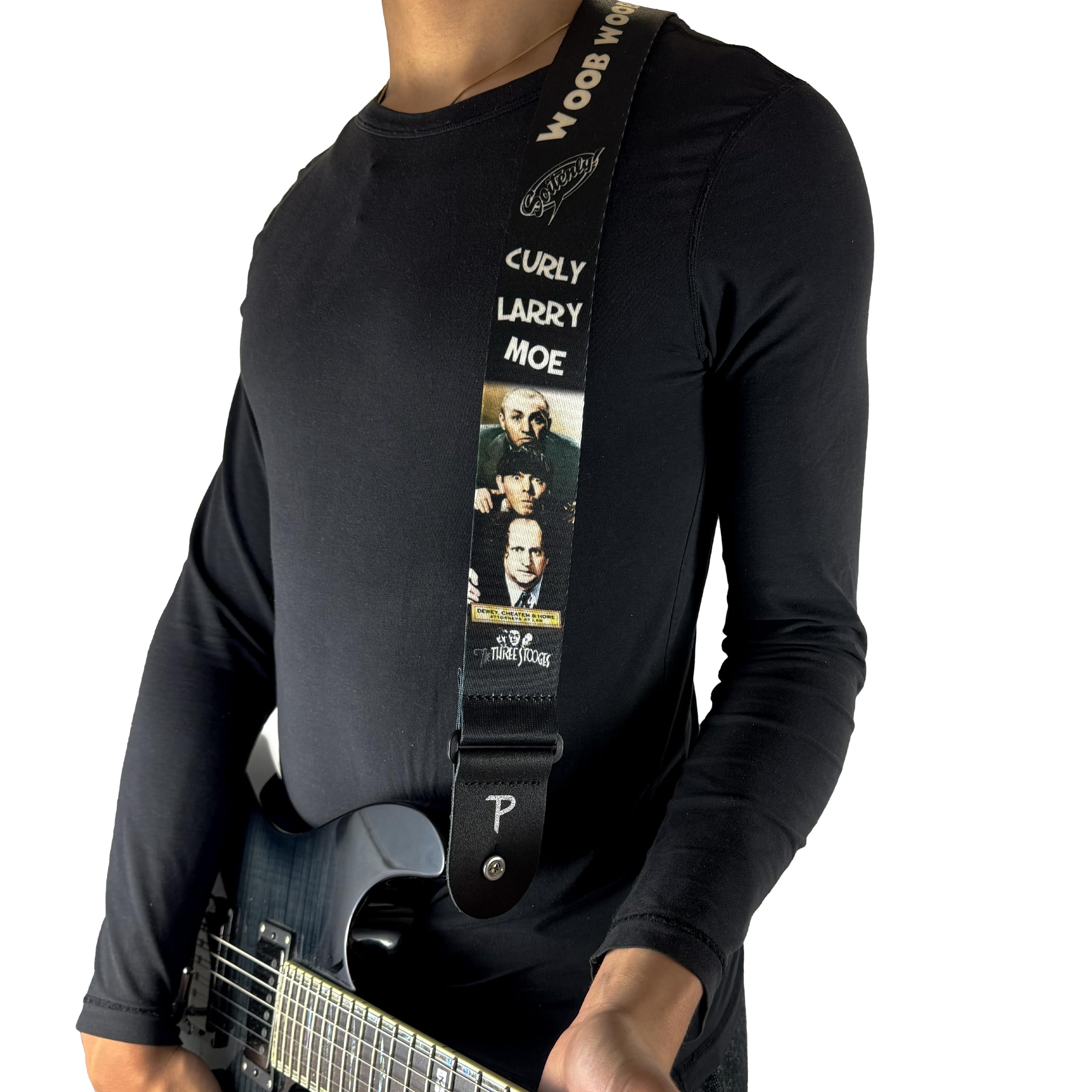 Perri's Leathers Ltd., The Three Stooges, Official Licensed Product, Heat Transfer Design on Polyester Guitar Strap - Image 4