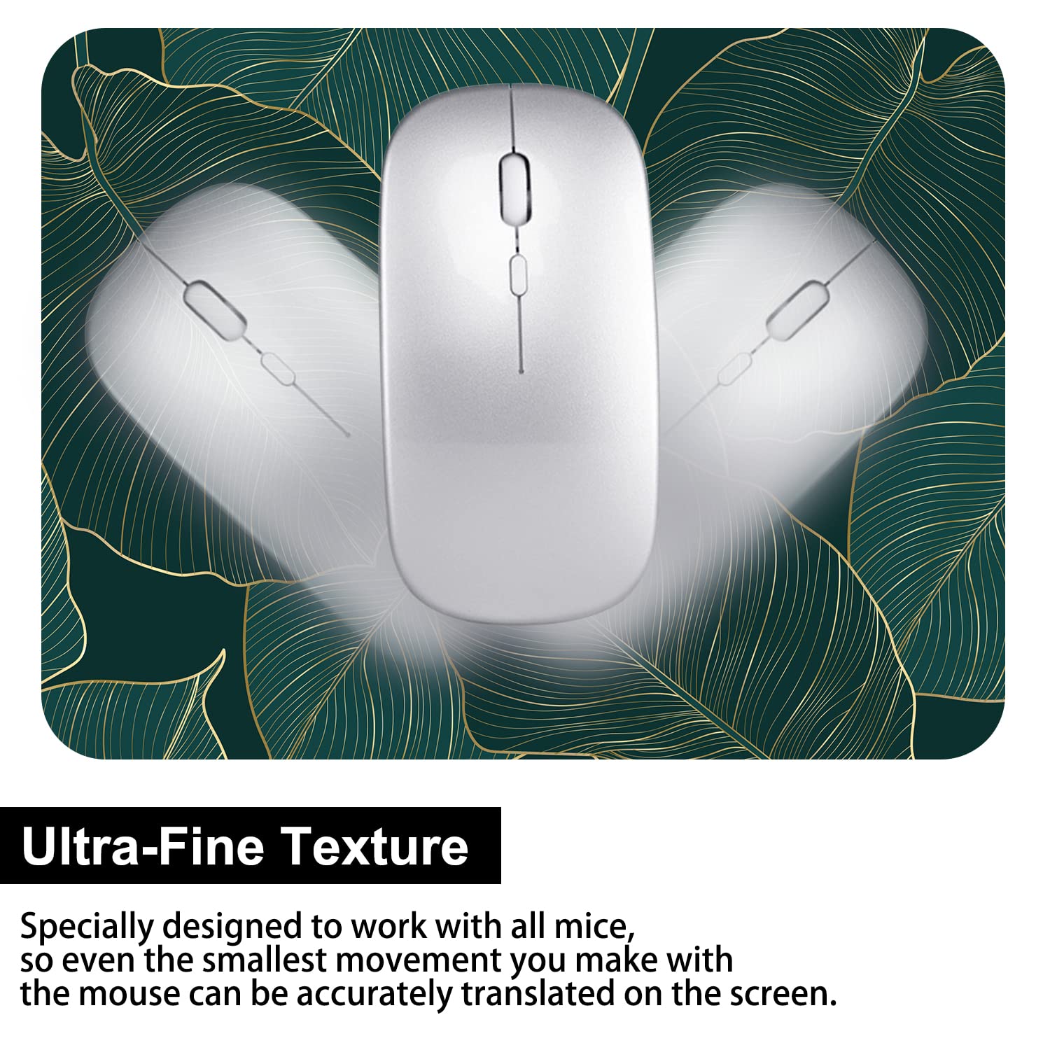 Music Octopus Round Mouse Pad – 8.6" Desk Mat With 'Music Makes Me Happy' Design, Non-Slip Base