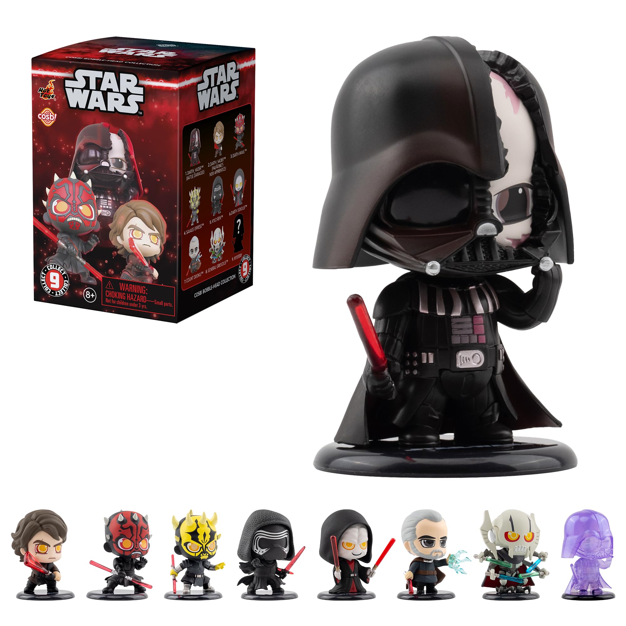 YuMe Star Wars Cosbi Figurines Dark Side Series Blind Box | Surprise Detailed Figure Inside | Must-Have for Star Wars Fans | 8 Sith Warriors to Collect | Special Collector Card Included | Great Gift โ image 1