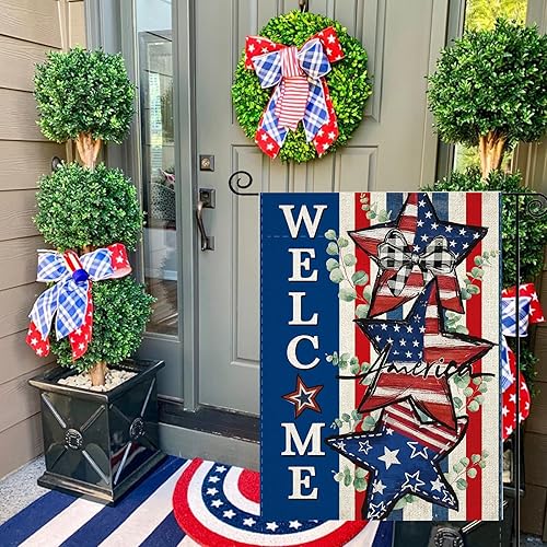 Miniatura 6 de Bandera de jardín de corazones para el día de San Valentín, 12 x 18 pulgadas, doble cara, pequeña arpillera de bienvenida, árbol de corazón de amor,