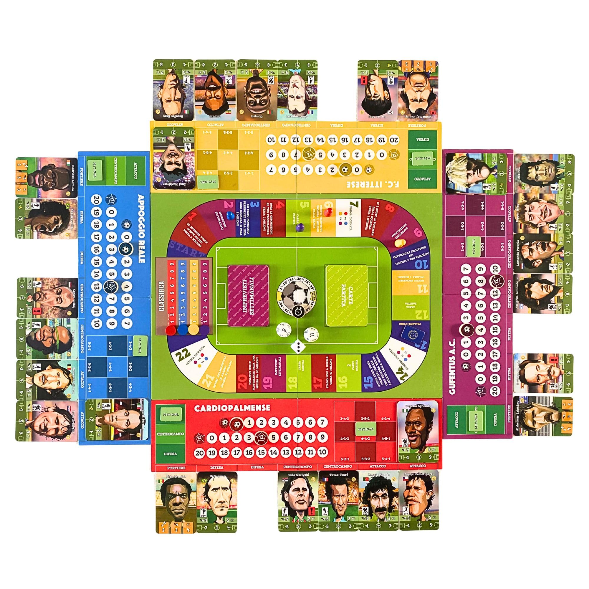 MiTiGOL – Gioco da Tavolo sul Calcio | Strategia, Ironia e Carte Uniche | Età 14+ | DSK Games | Calcio Vintage Anni ’80 per Famiglie e Appassionati
