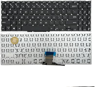 Laptop Replacement US Keyboard for Asus X509 X509FA X509FB X509FJ X509FL X509MA X509UA X509UB Layout -Black No Backlight