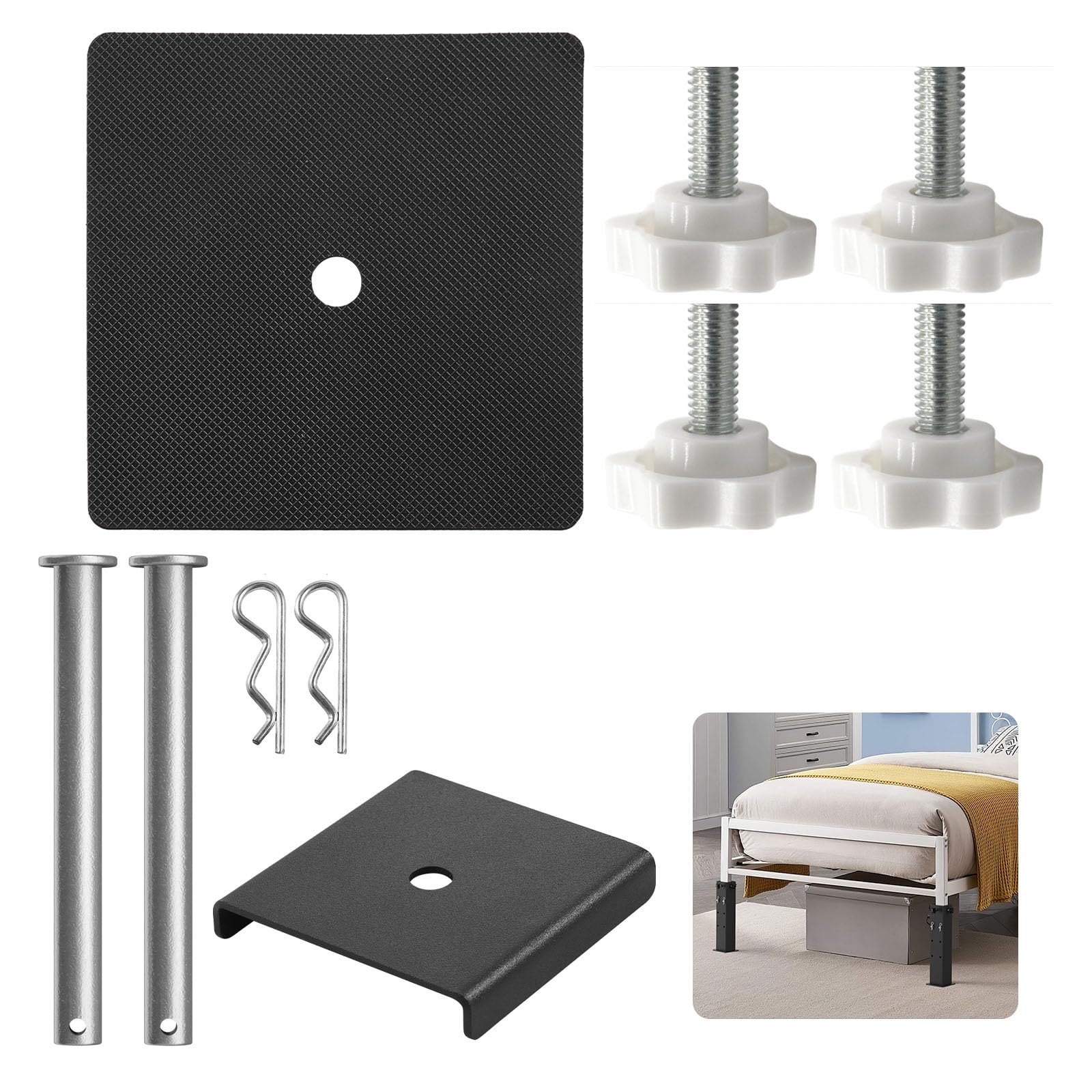 Accessoires pour rehausseurs de lit haute résistance de couleur blanche