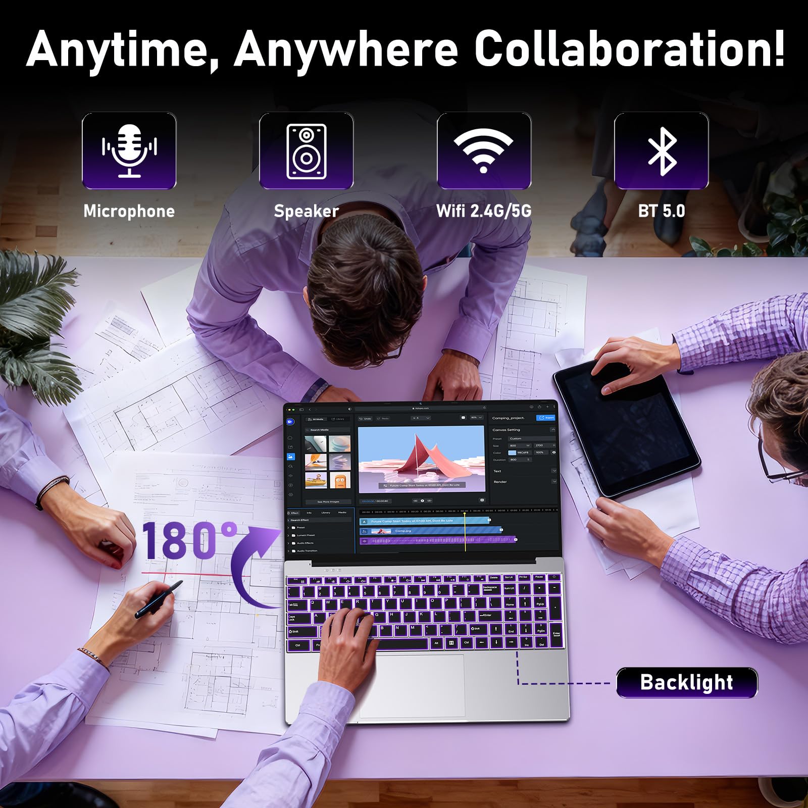 FUNYET Computer Portatile,2026 Portatil da 15,6 pollici, 16 GB di RAM, 1 TB di SSD, Core i7-7600U Laptop PC, IPS FHD 1920 * 1080 Notebook, 6000 mAh,WiFi5,Tastiera retroilluminata, apertura a 180°