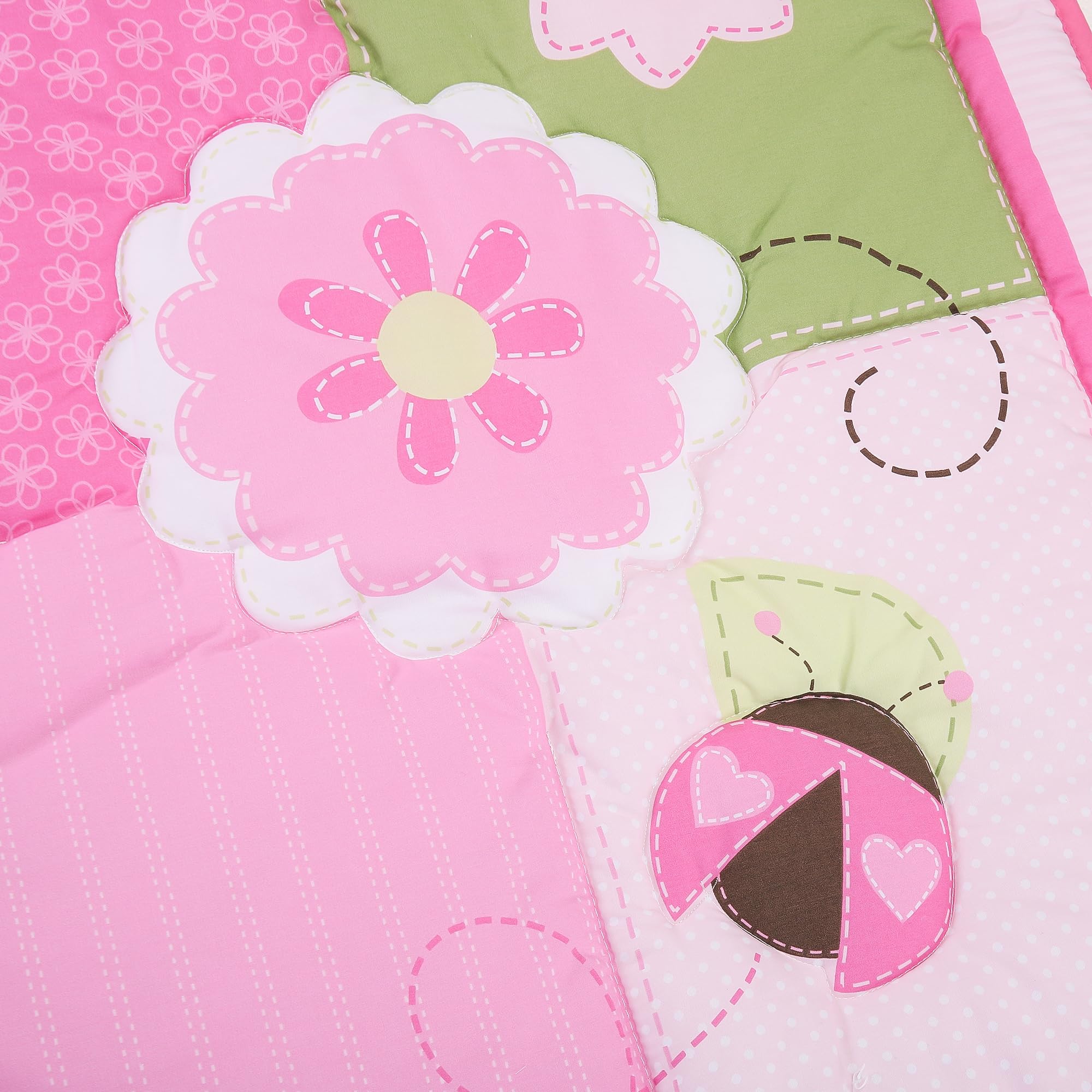 Wild Flowers Ladybug Crib Sheet KEEPREAL S - Super Soft Fitted Sheets