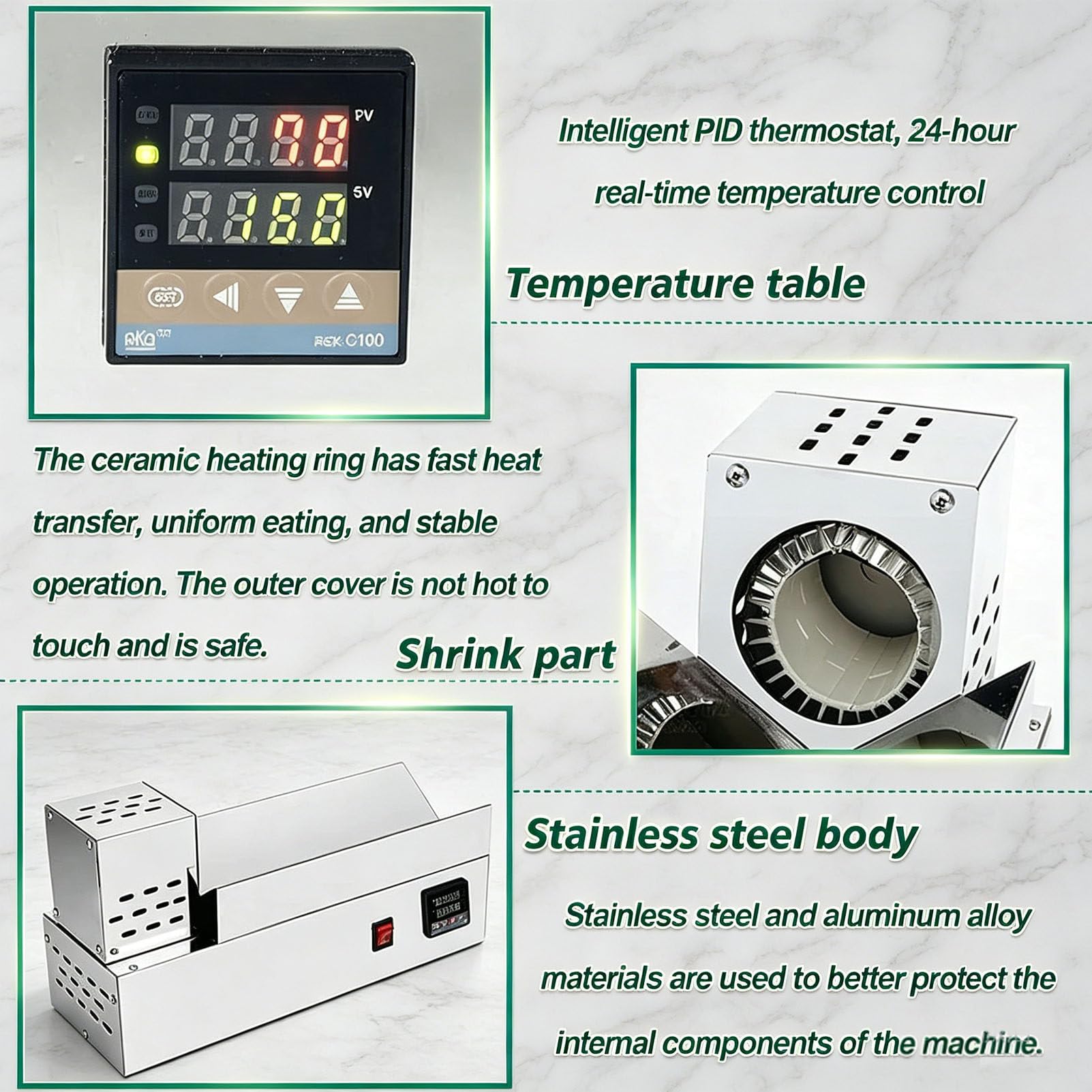 Maszyna do termokurczenia butelek wina z termostatem cyfrowym 110V