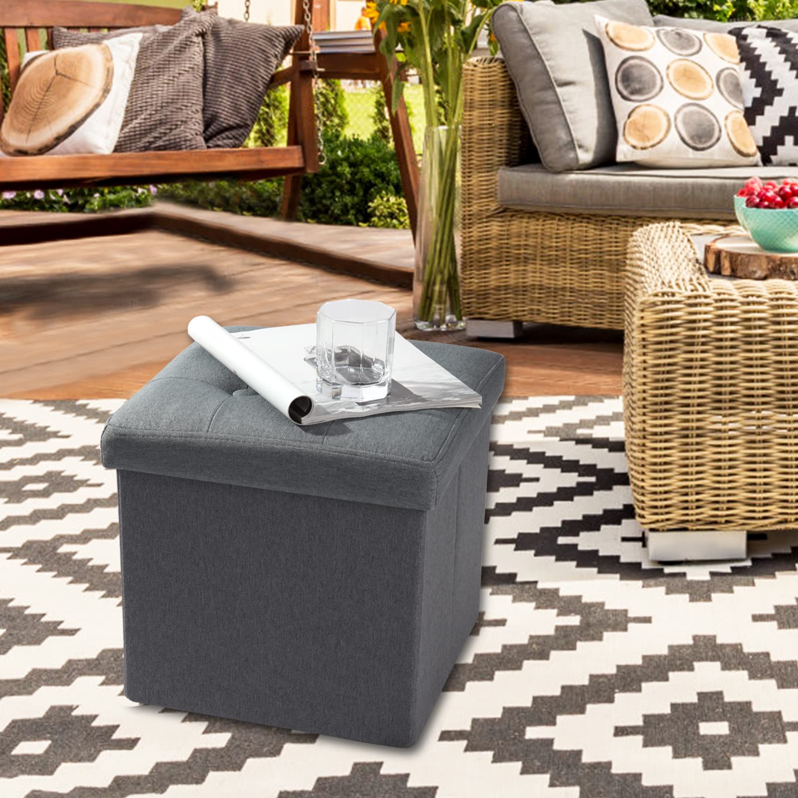 Buy Alasdo Ottoman Storage Ottoman Small Folding Ottoman Cube Table