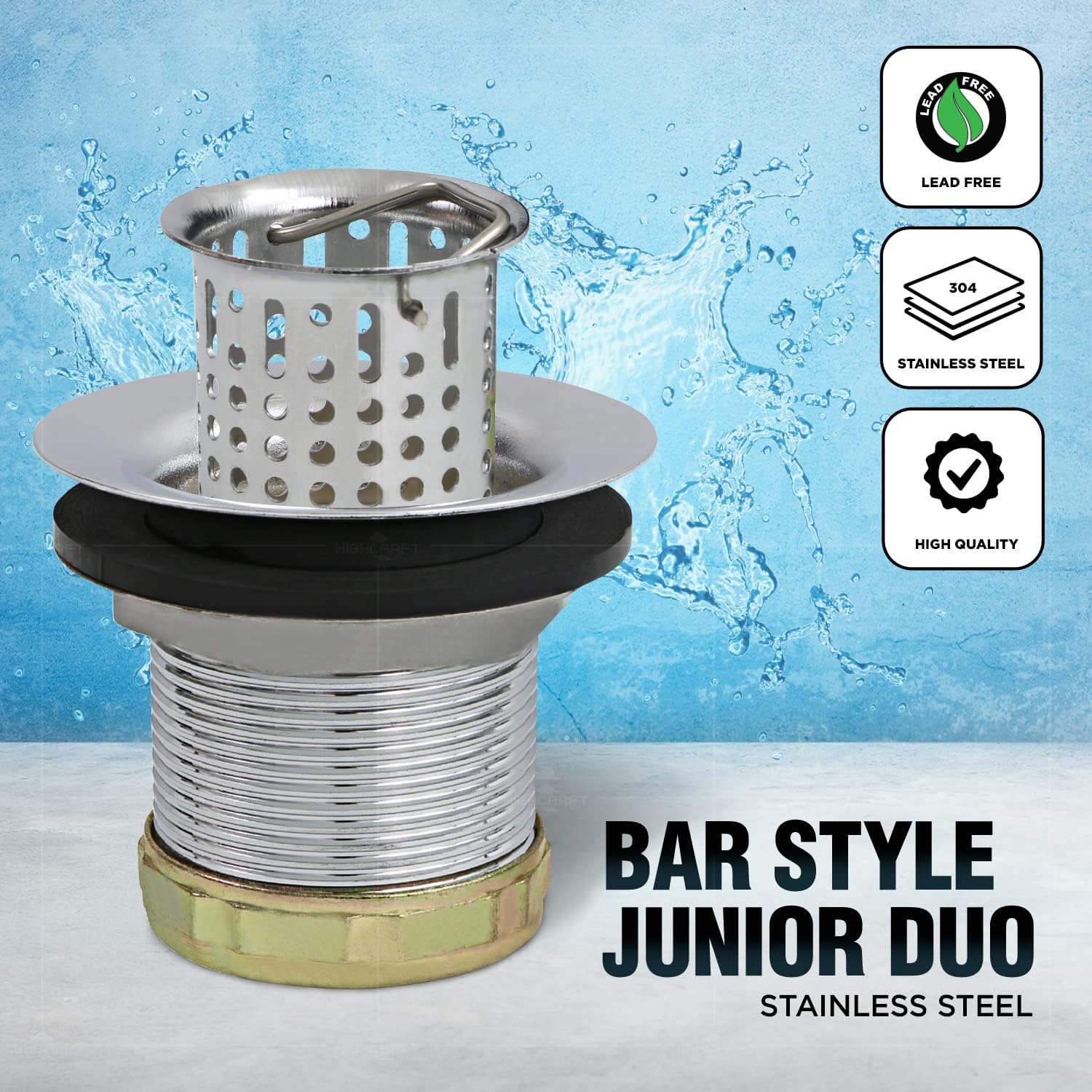 Everflow Bar Style Deep Sink Strainer