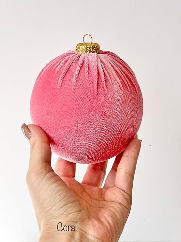 Miniatura 1 de Beige Christmas Handmade Velvet Ornaments, Bulk Christmas Balls, Christmas Tree Bulbs, Christmas Decorations, Christmas Gift Idea (22)