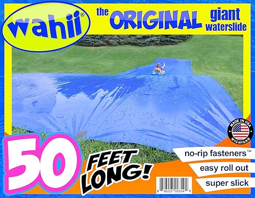 Tobogán acuático original de la familia gigante para patio trasero Sujetadores de salvaguardia Adulto y Adolescente Super Slip and Slide. Tobogán