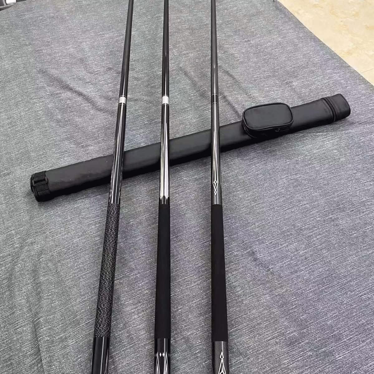 Palo para taco de billar de 58 pulgadas, taco de billar de madera de arce de fibra de carbono articulado de 1/2, taco de billar profesional hecho a mano con caja, 10 mm/11,5 mm/13 mm para elegir,