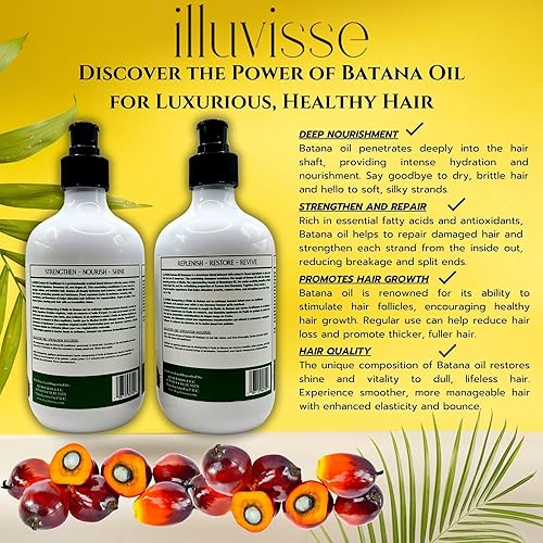 Miniatura 5 de Batana Oil - Juego de champú y acondicionador - Romero natural, aceite de árbol de té y biotina para el crecimiento y restauración del cabello -