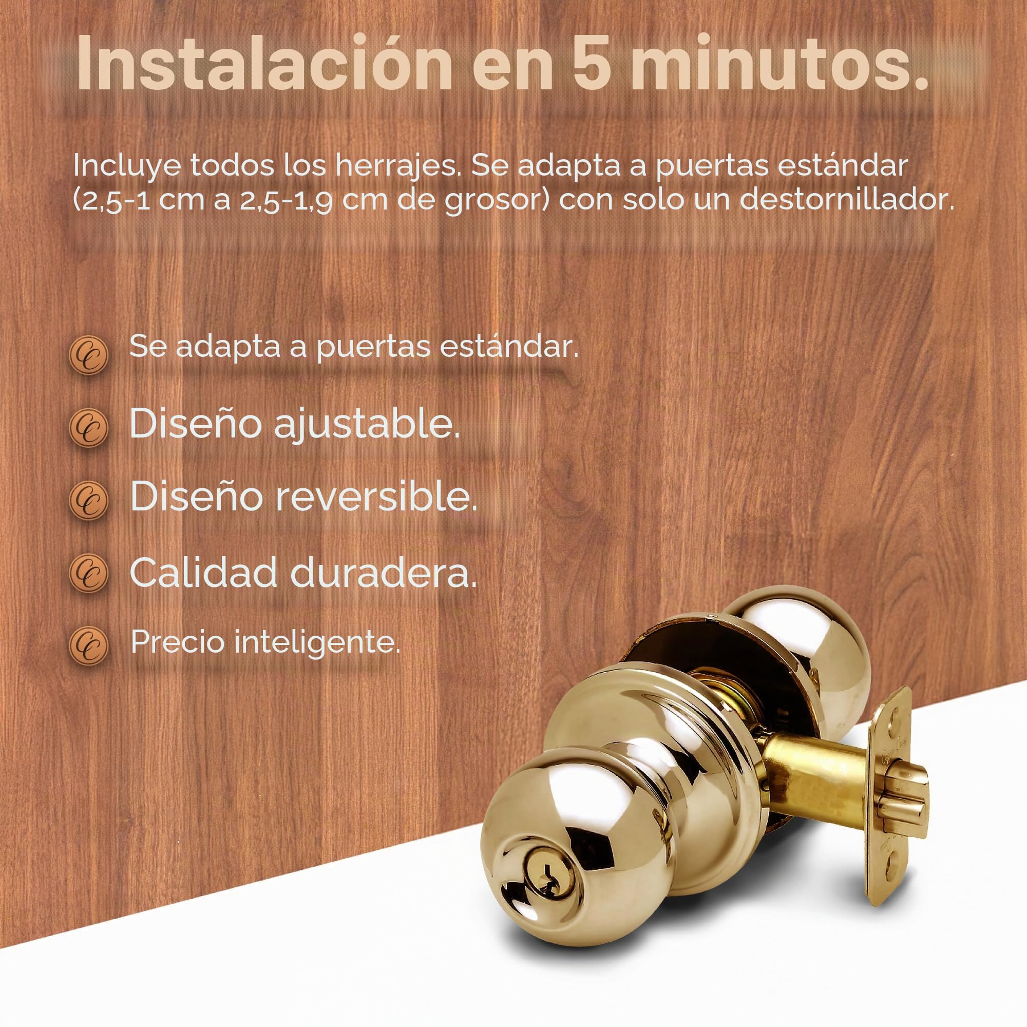 Cobre Creek bk2040ab bola entrada tirador de puerta