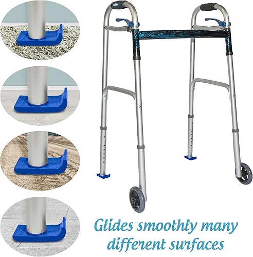 Miniatura 4 de Bundle Flexfit Universal Walker Ski Glides - 2 pares (azul)