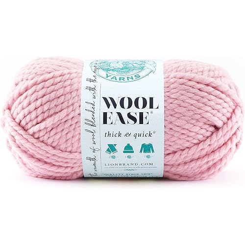 Lion  640-103D Wool-Ease Thick & Quick Yarn , 97 Meters, Blossom