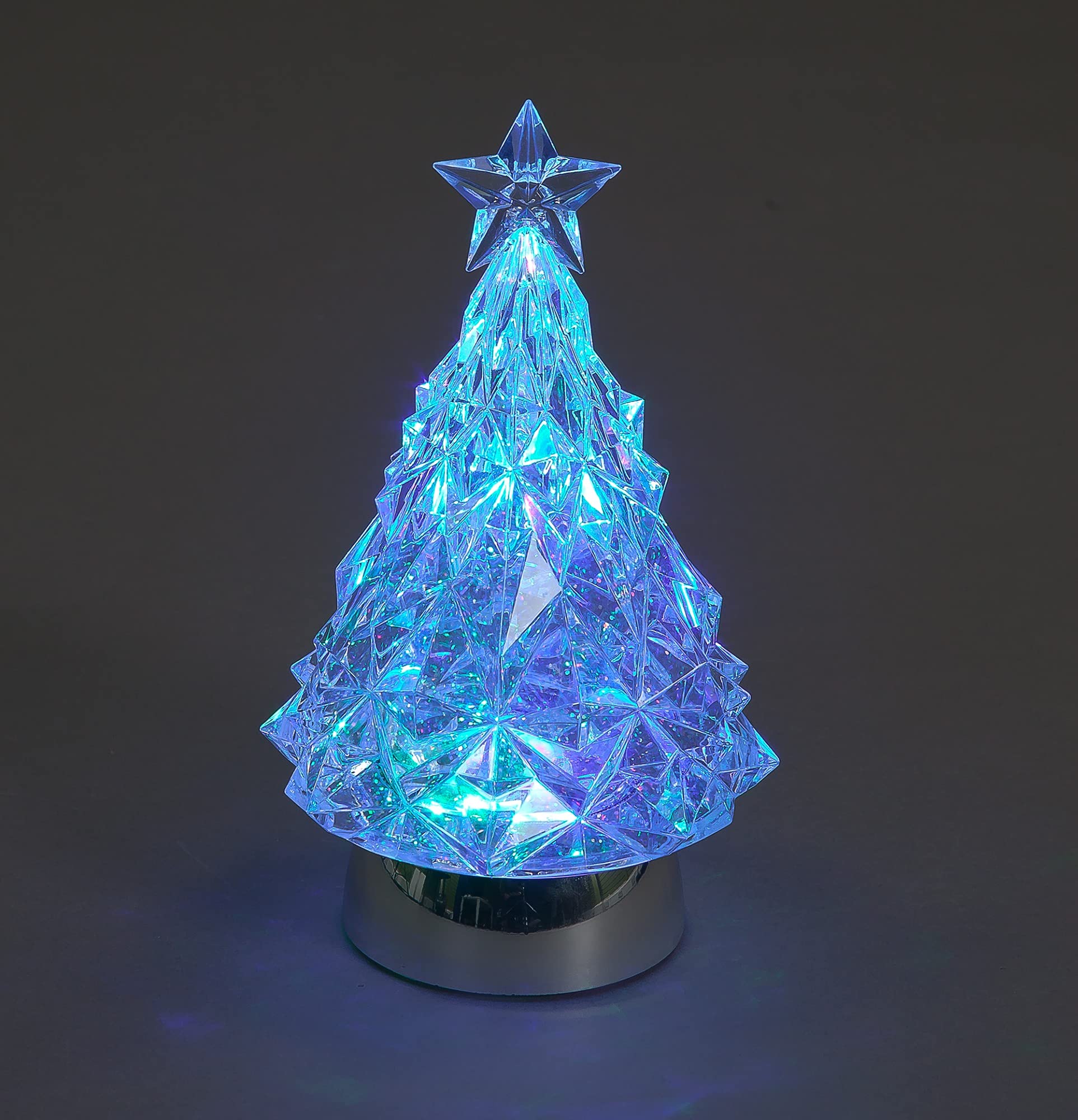 Snowtime Battery Operated 23cm LED Christmas Tree With Water Colour Change