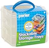 Perler Bead Large Organizer Stackable Storage Container Bead Trays, 3pc.