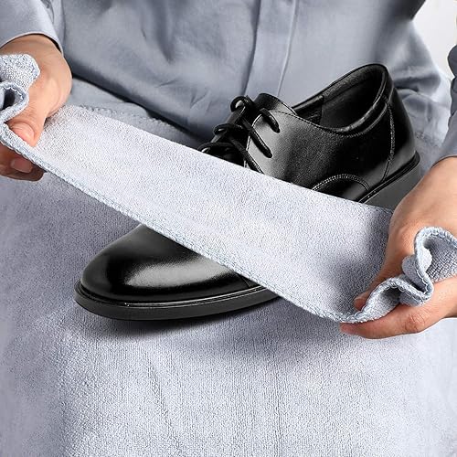 Miniatura 2 de Kit de tela para zapatos de brillo, aplicadores Dauber polacos, zapatos de cuero, botas, paños de microfibra para el cuidado de gamuza