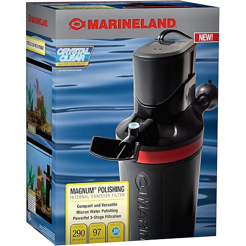 MarineLand Magnum Polishing Internal Canister Filter, For aquariums Up To 97 Gallons, 10.5 IN (ML90770)