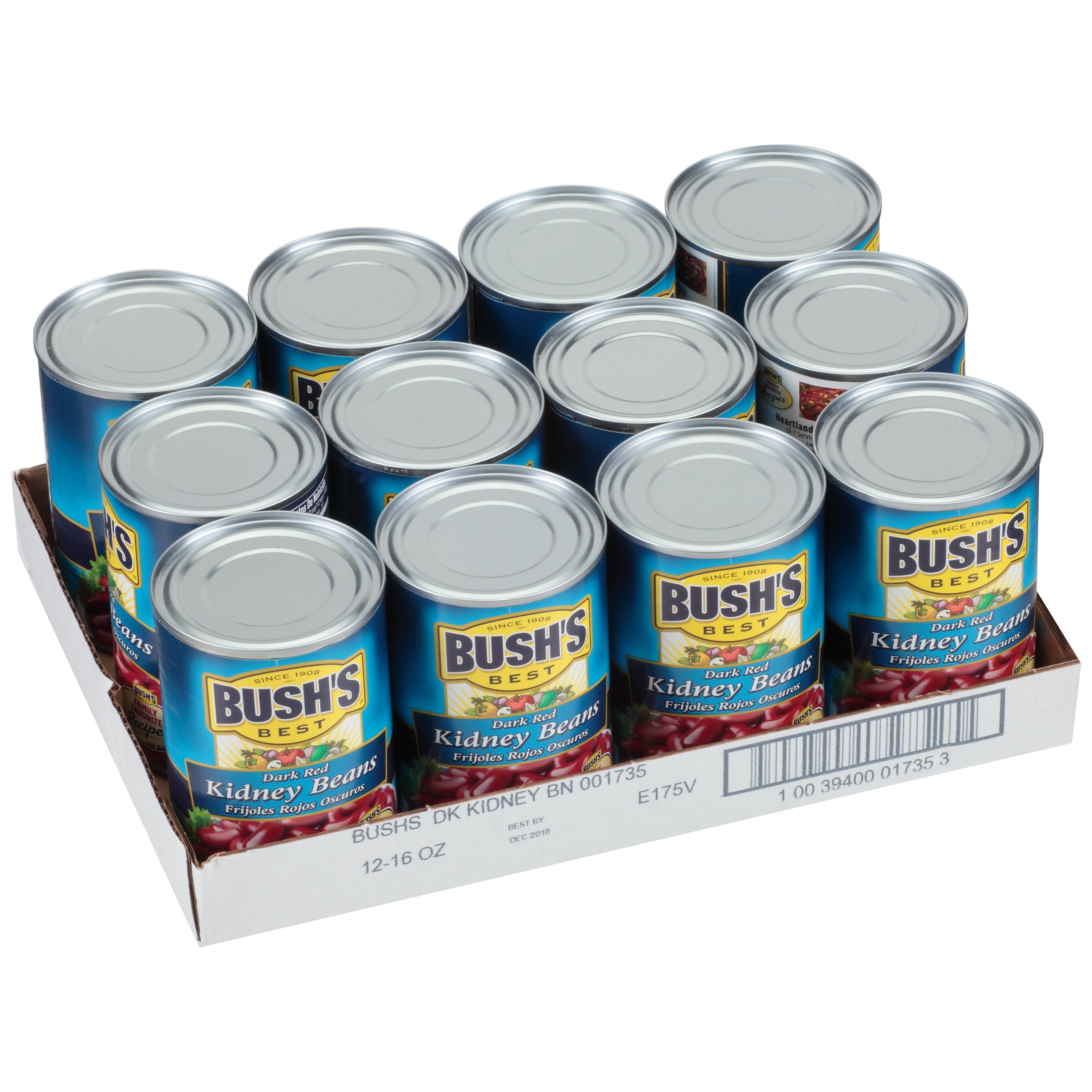BUSH'S BEST Canned Dark Red Kidney Beans, Source of Plant Based Protein