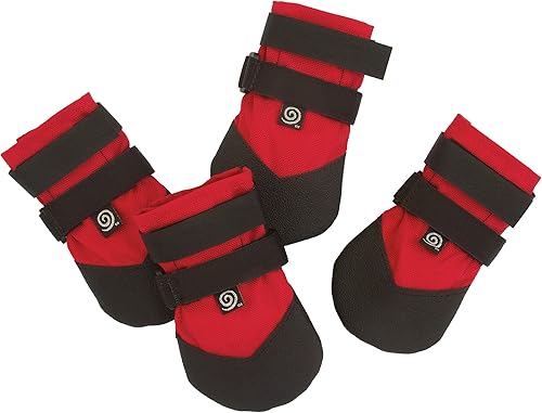 Protector Duradero de Patas de PerroBotas para PerroZapatos para PerroBotines Rojos de Servicio Ligero Resistentes al Calor y Agua para Pavimento