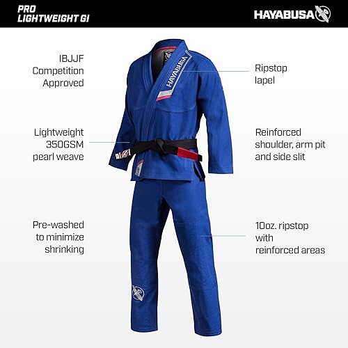 Miniatura 8 de Hayabusa Jiu Jitsu Gi de tejido perlado ultraligero