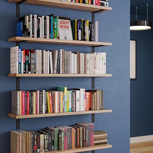 Miniatura 6 de Wallniture Cervo - Estantes flotantes rústicos montados en la pared de 48 x 10 pulgadas, estantería de pared para decoración de sala de estar,