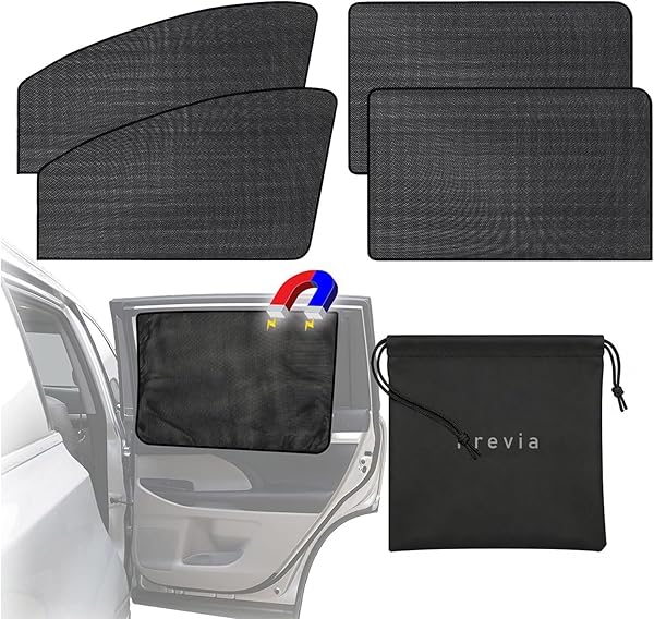 Sonnenschutz Auto,Sonnenschutz Auto Magnetisch Kompatibel mit Toyota Previa 1990-2019 Seitenscheibe Sonnenschutz für Auto, Autofenster Verdunkelung Vorhang, UV Schutz
