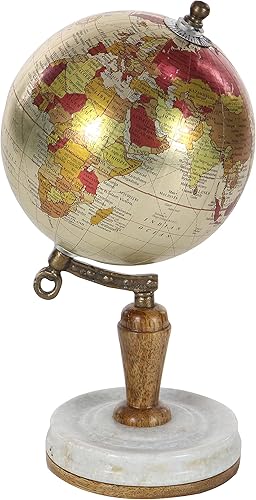 Miniatura 12 de Deco 79 Globo tradicional de resina multicolor, 7 "x 5" x 5