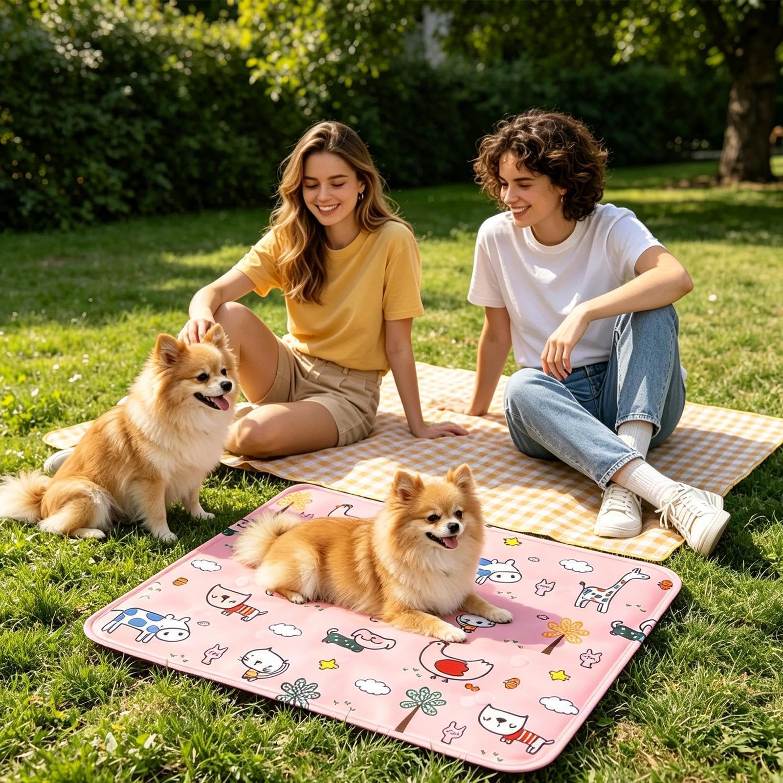 Esterilla Refrescante para Mascotas Almohadilla de Gel Refrescante Verano | Colchoneta Lavable para Caseta de Gato para en Interior Suelo Sofá Jaula Transportín Exterior Viaje Camping Asiento de C