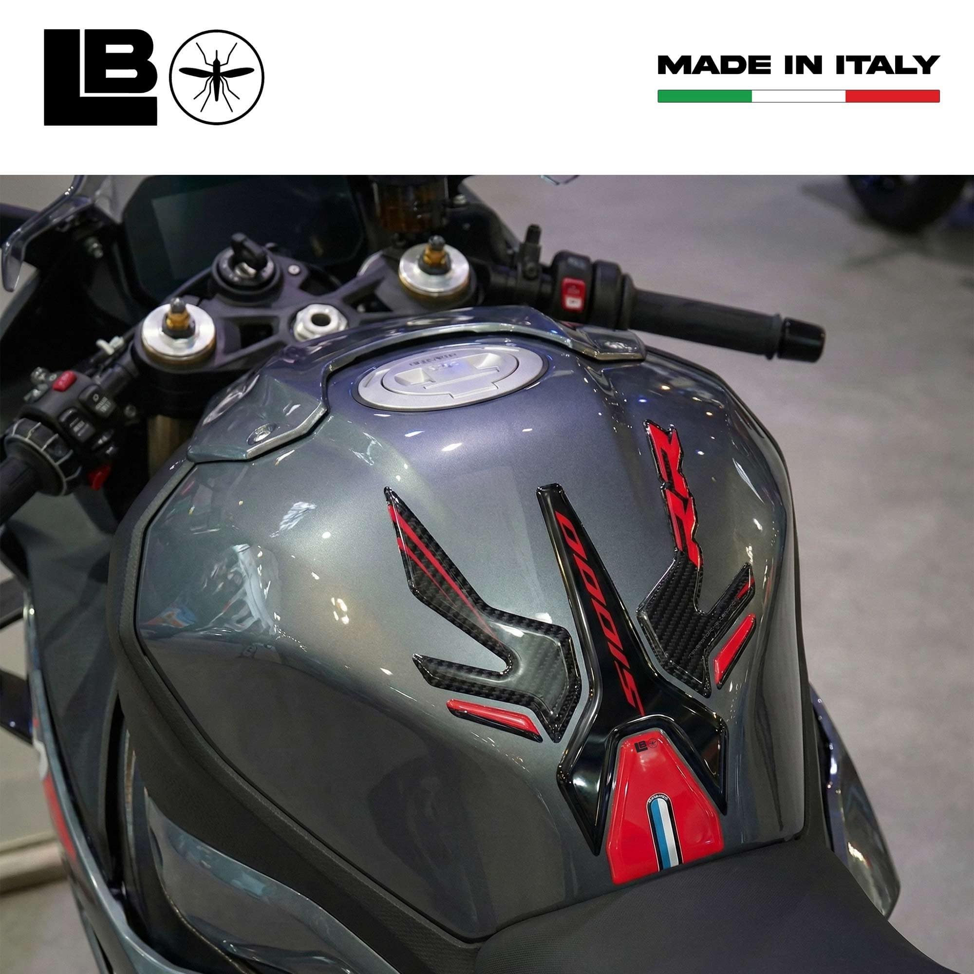 labelbike 3D Motorrad Tankaufkleber kompatibel mit BMW