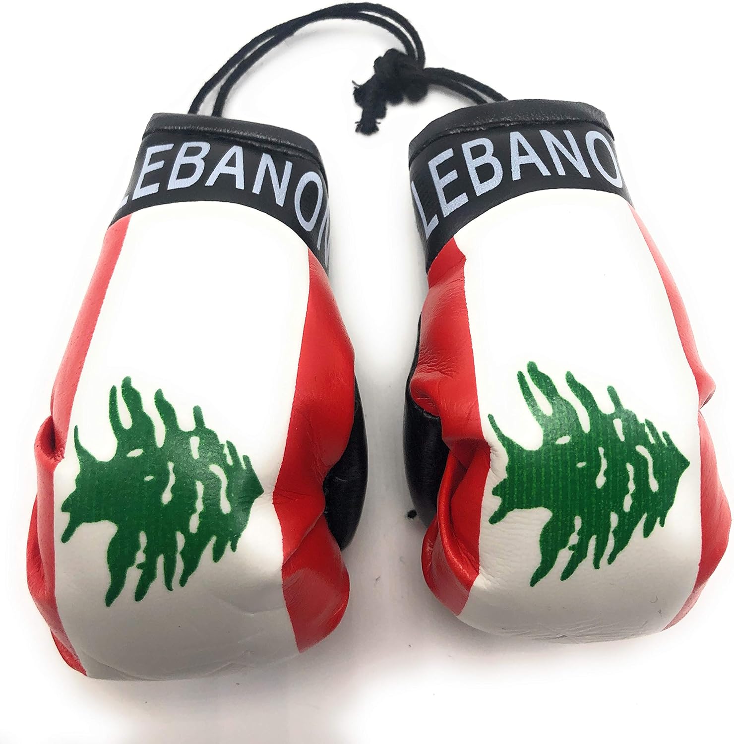 Red Hat Ent Hanging Car Mirror Mini Boxing Gloves (Lebanon