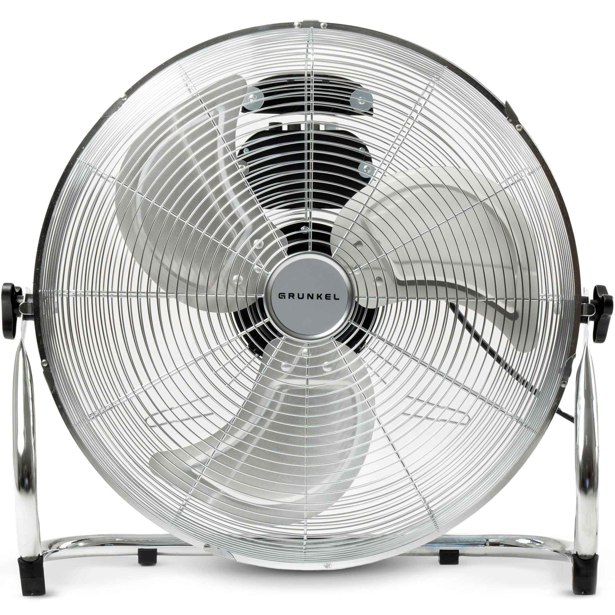 Grunkel - Ventilateur industriel de sol de 100 W et 45 cm de diamètre - MET-H18 industriel - Avec 3 vitesses différentes et angle d'inclinaison réglable