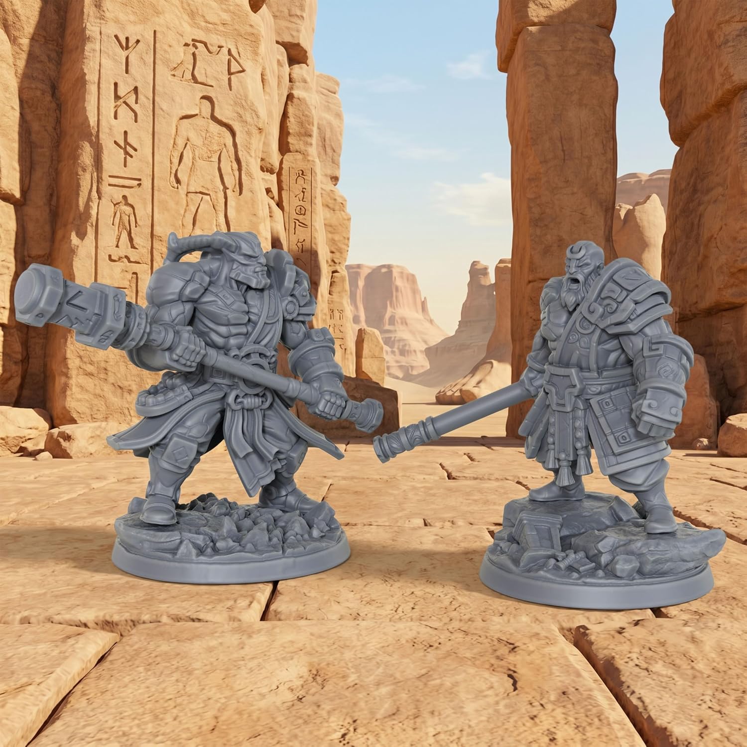 Fantasy Tabletop Unpainted Miniatures -32mm Rune Giants Duo AS1012 image 4