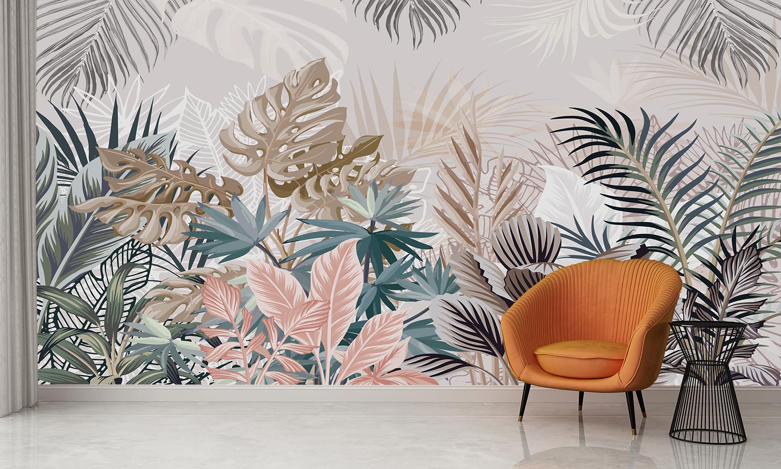 Papier peint panoramique plante tropicale 3D géant chambre et salon