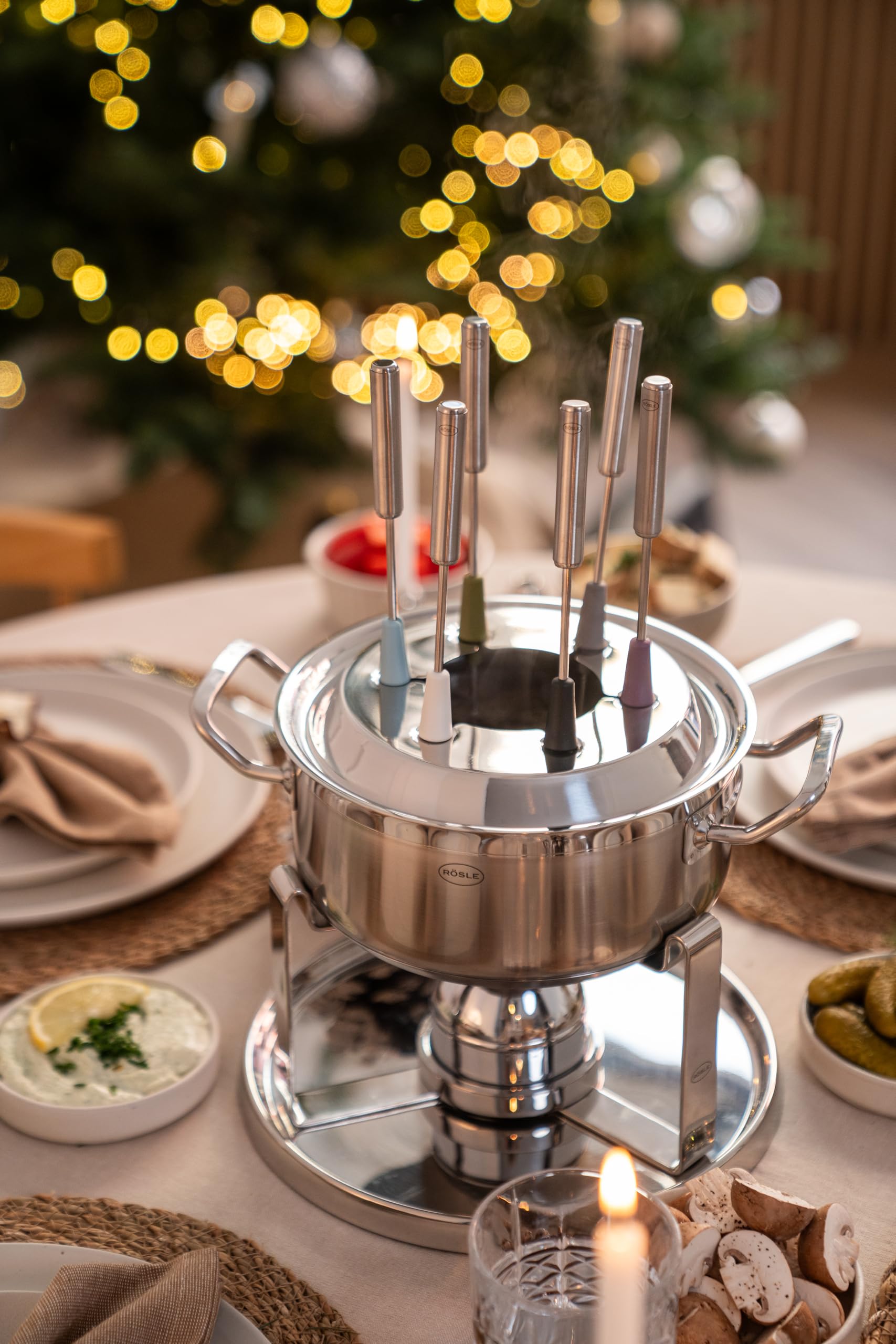 Zwilling Fondue Set aus Gusseisen für 6 Personen, emailliert rot ∅ 20 cm NEU /DH